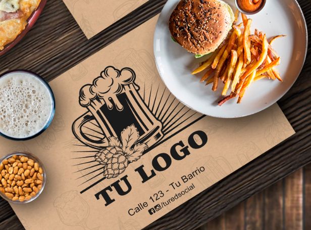 Individual restó grande con logo